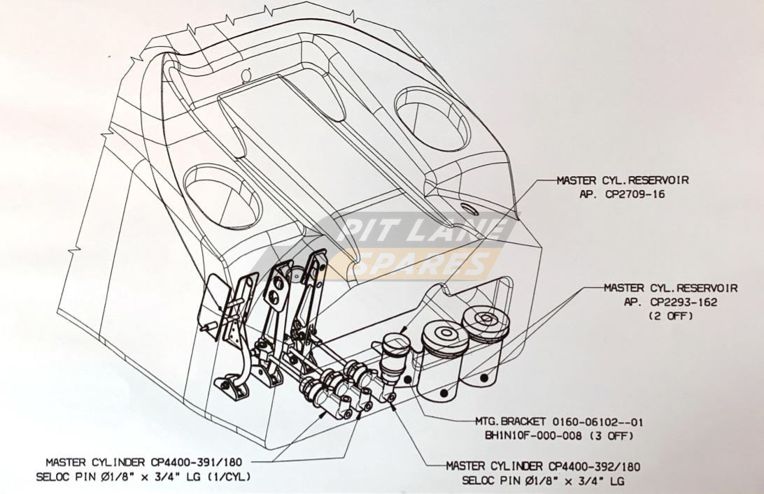 MASTER CYLINDERS & RESERVOIRS Diagram